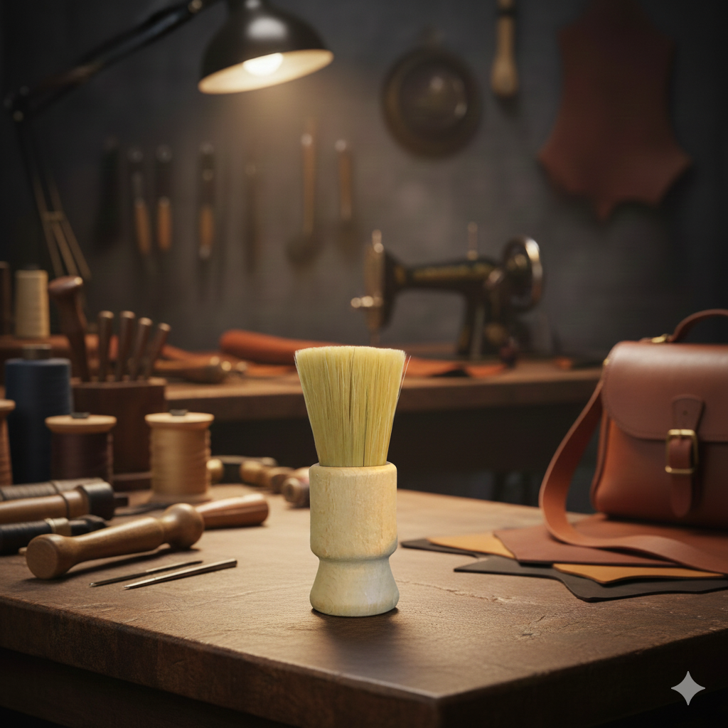 Özel Yapım Premium Deri Cila-Wax Uygulama Fırçası